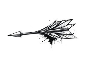 one arrow the look down tattoo idea