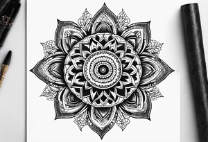 Mandala lace ankle tattoo tattoo idea