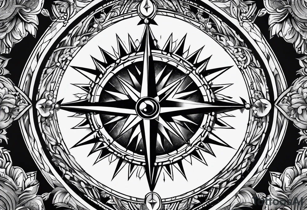 compass rose tattoo idea