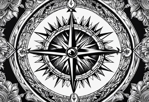 compass rose tattoo idea