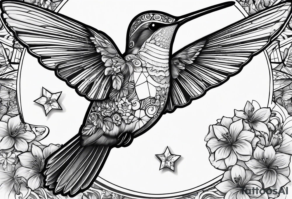 Humming bird, candy, golf, stars tattoo idea