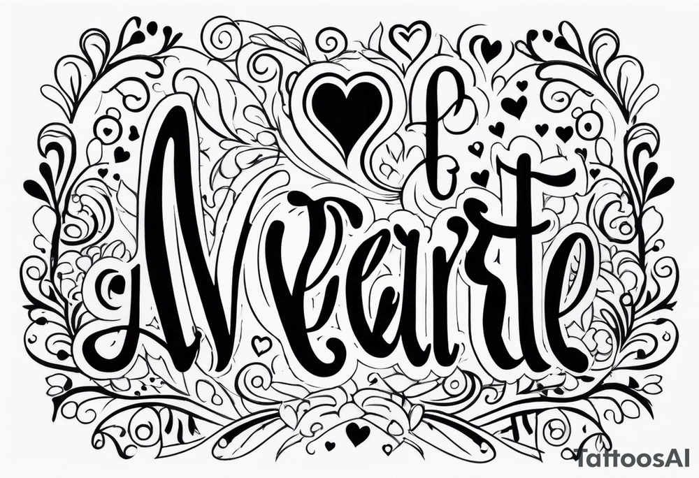 Jeylani Averie with hearts tattoo idea