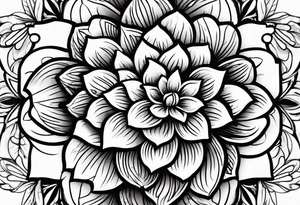 abstract flower tattoo idea