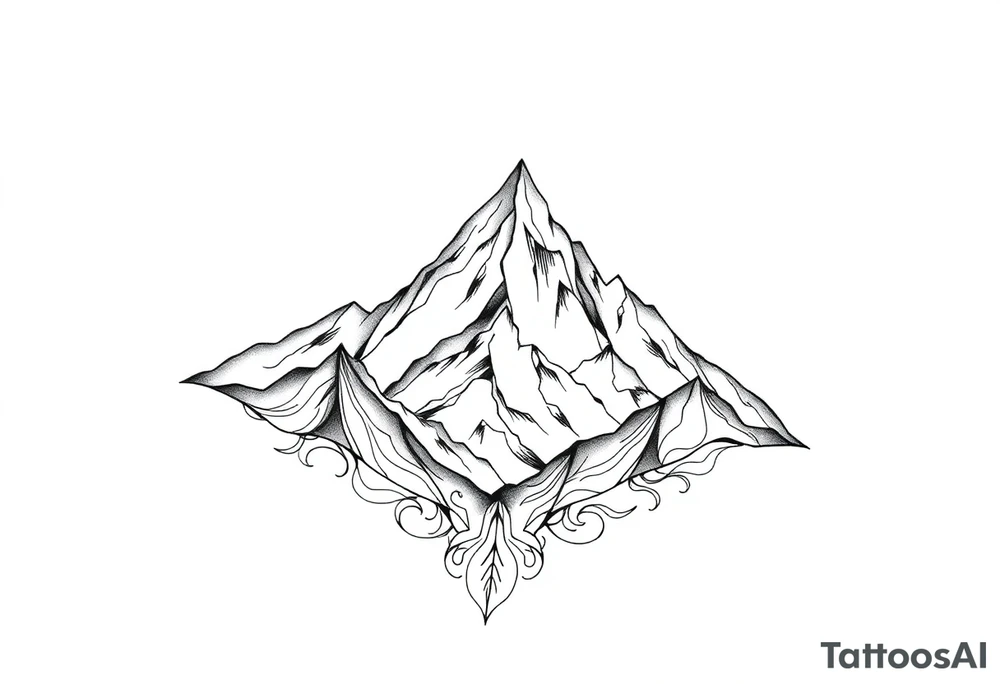 Mountain range tattoo idea