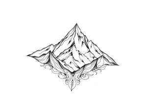 Mountain range tattoo idea