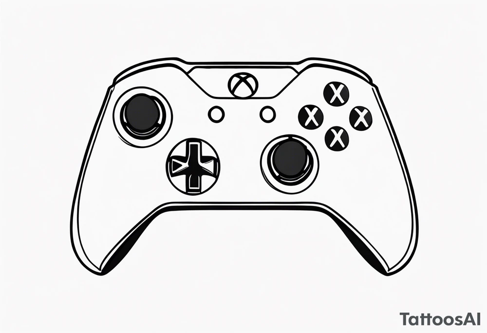 Número siete con la palabra máster y una xbox series x tattoo idea