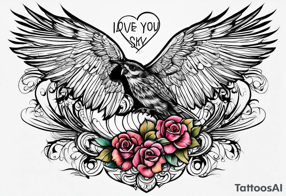 i love you big as the sky tattoo idea