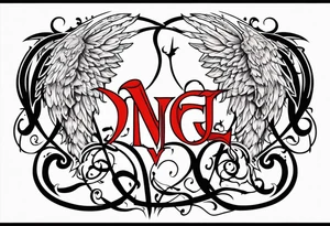Angel vs Devil back tattoo design tattoo idea