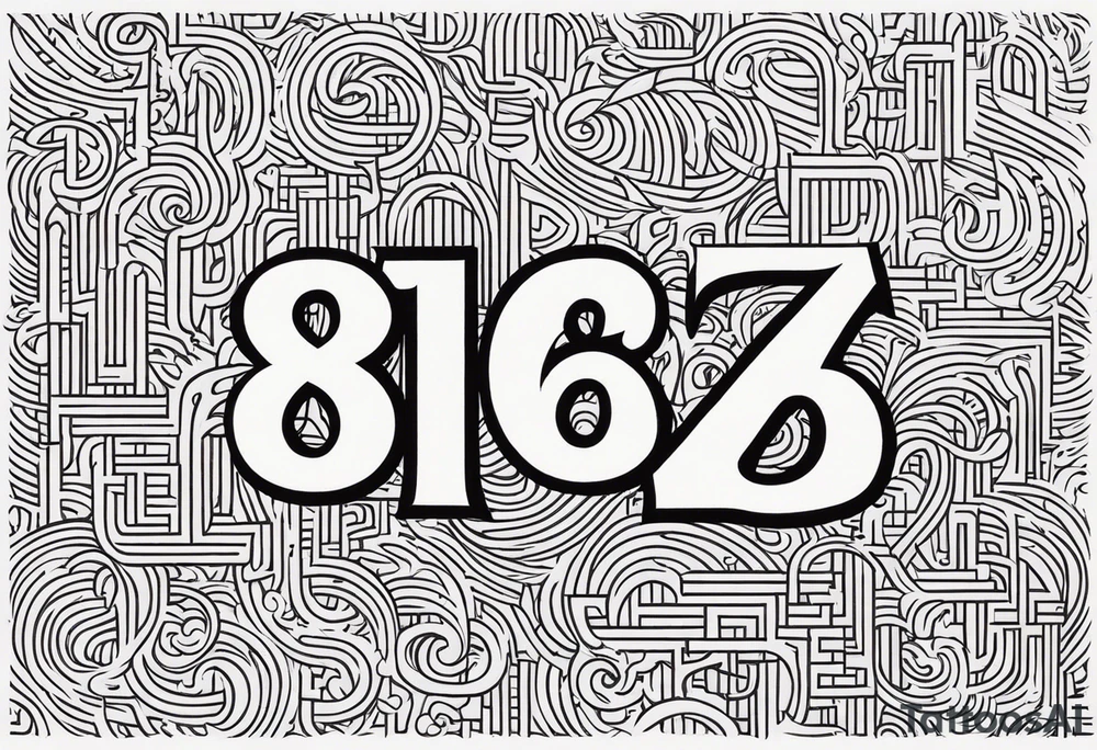 816 numbers tattoo idea