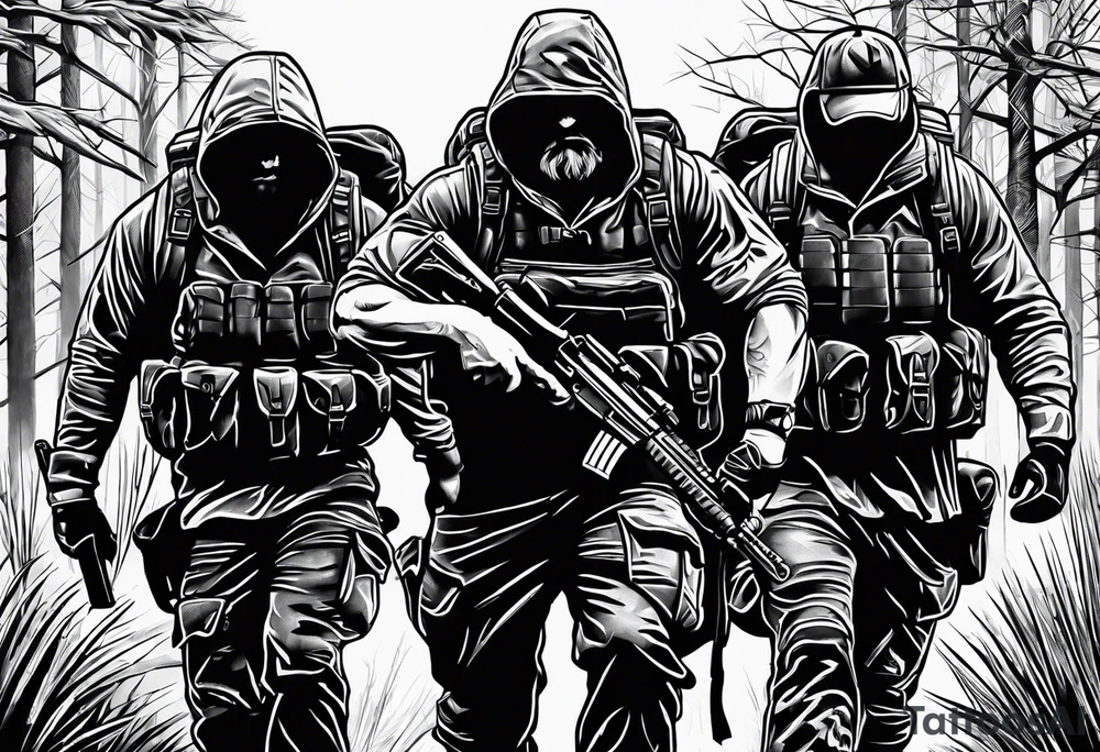 Rucking, brotherhood, shadows, fitness, GrowRuck tattoo idea