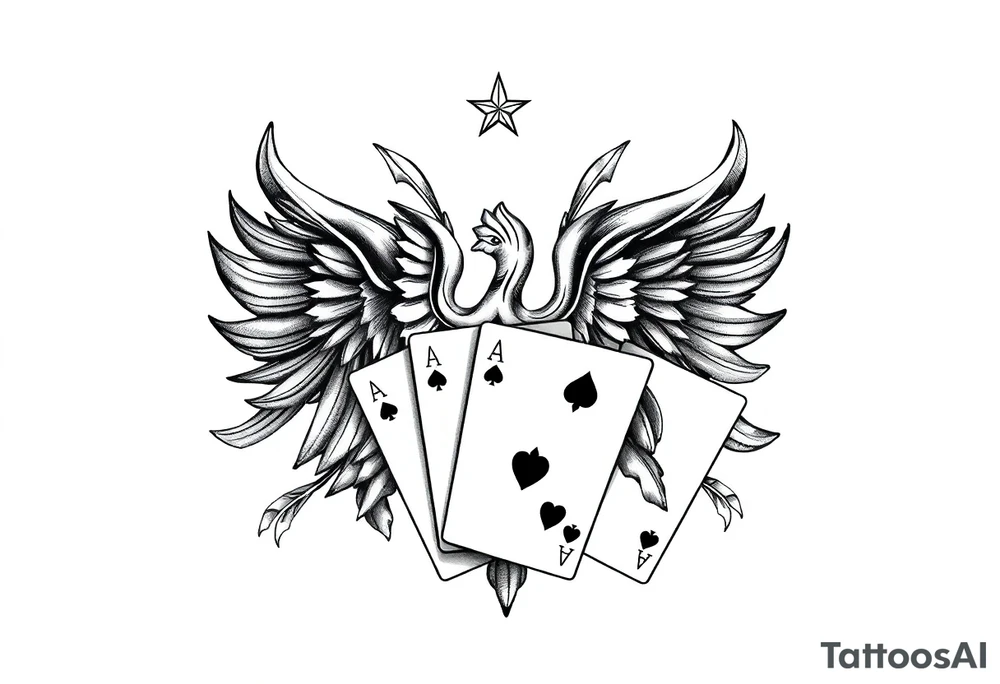 Poland symbol and poker cards Add casino money to it. tattoo idea