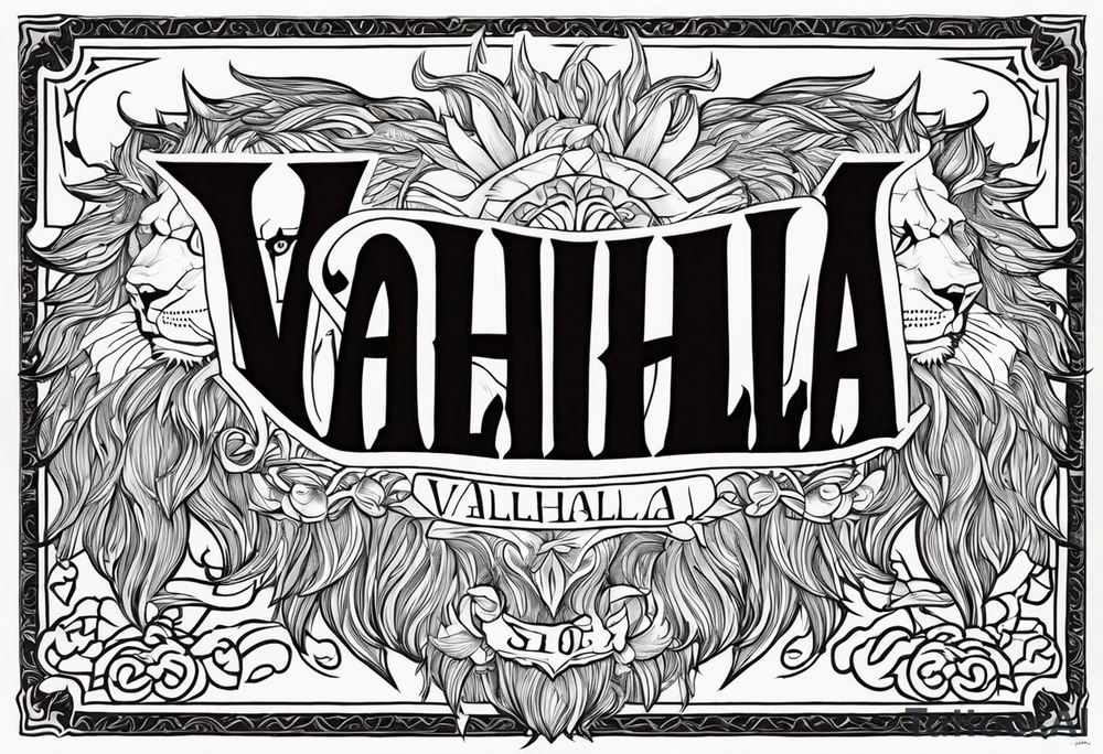 Valhalla lion tattoo idea