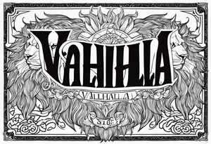 Valhalla lion tattoo idea