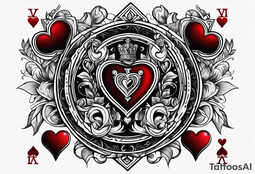 Jack of hearts card tattoo idea