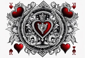 Jack of hearts card tattoo idea