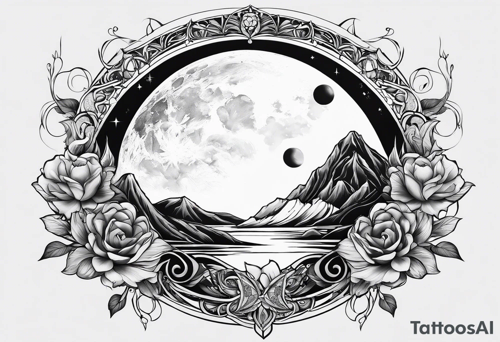 sacred moon tattoo idea