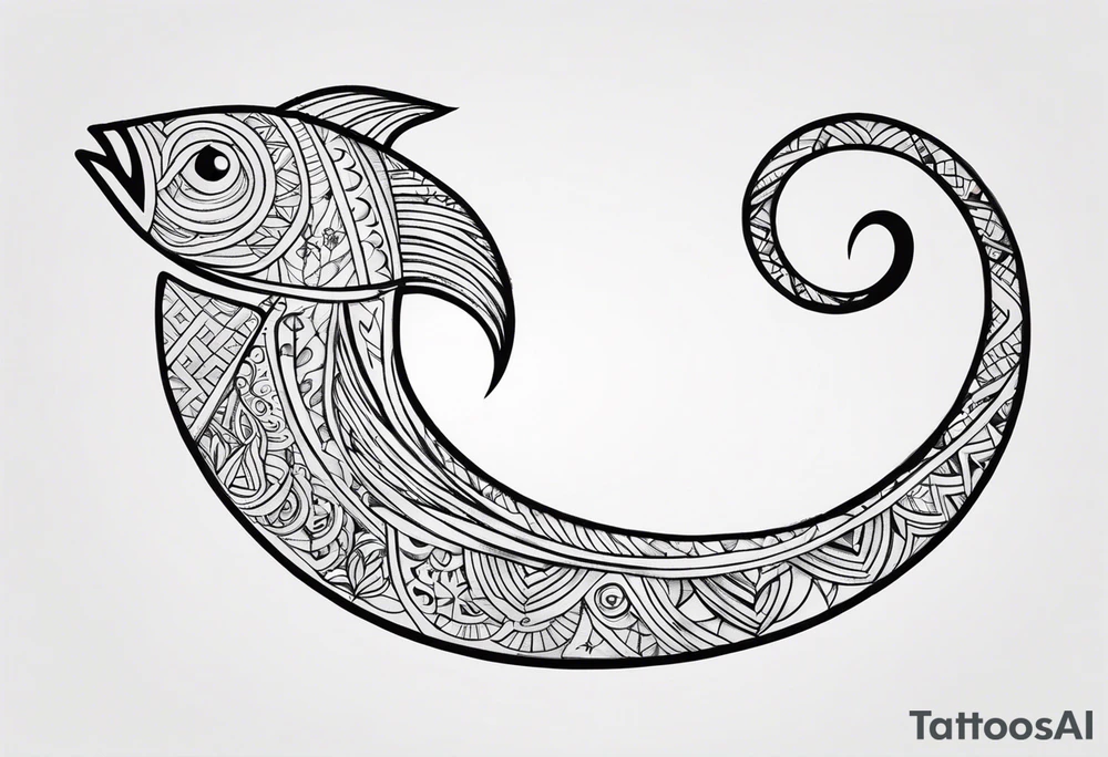 Polynesian fish hook tattoo tattoo idea