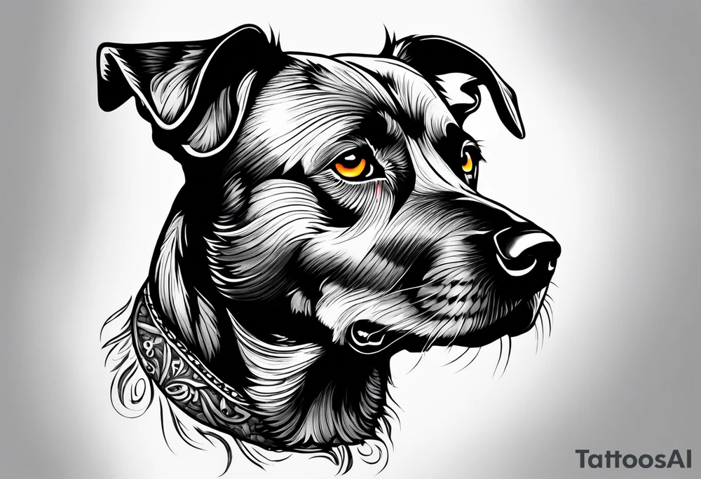My dog died on 13-11-2023 tattoo idea