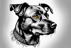 My dog died on 13-11-2023 tattoo idea
