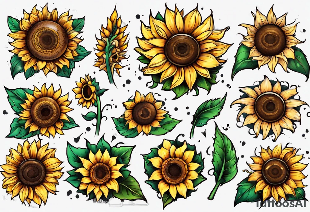 Sunflower tattoo idea