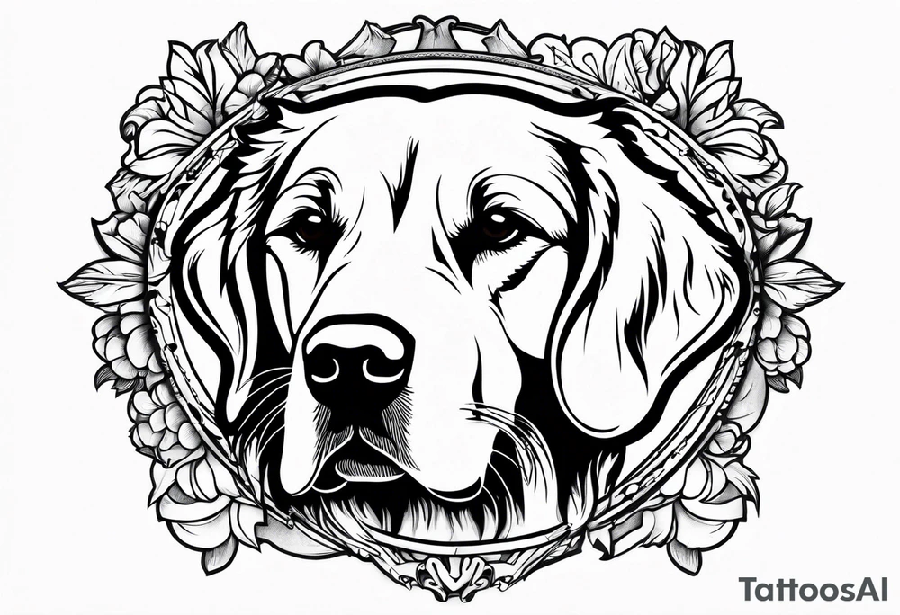 golden retriever texas tattoo idea