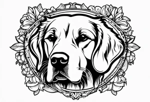 golden retriever texas tattoo idea