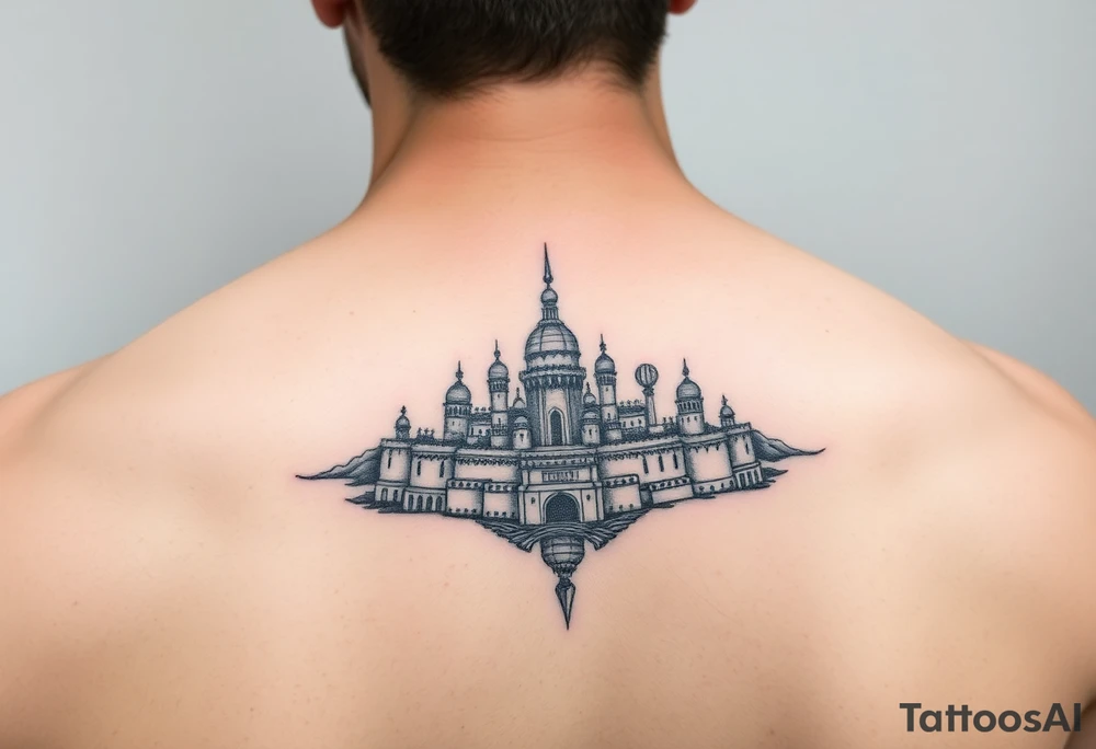 city of Atlantis tattoo idea