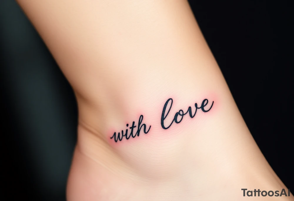 wedding rings tattoo with love tattoo idea