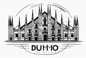 duomo of milano minimal tattoo idea