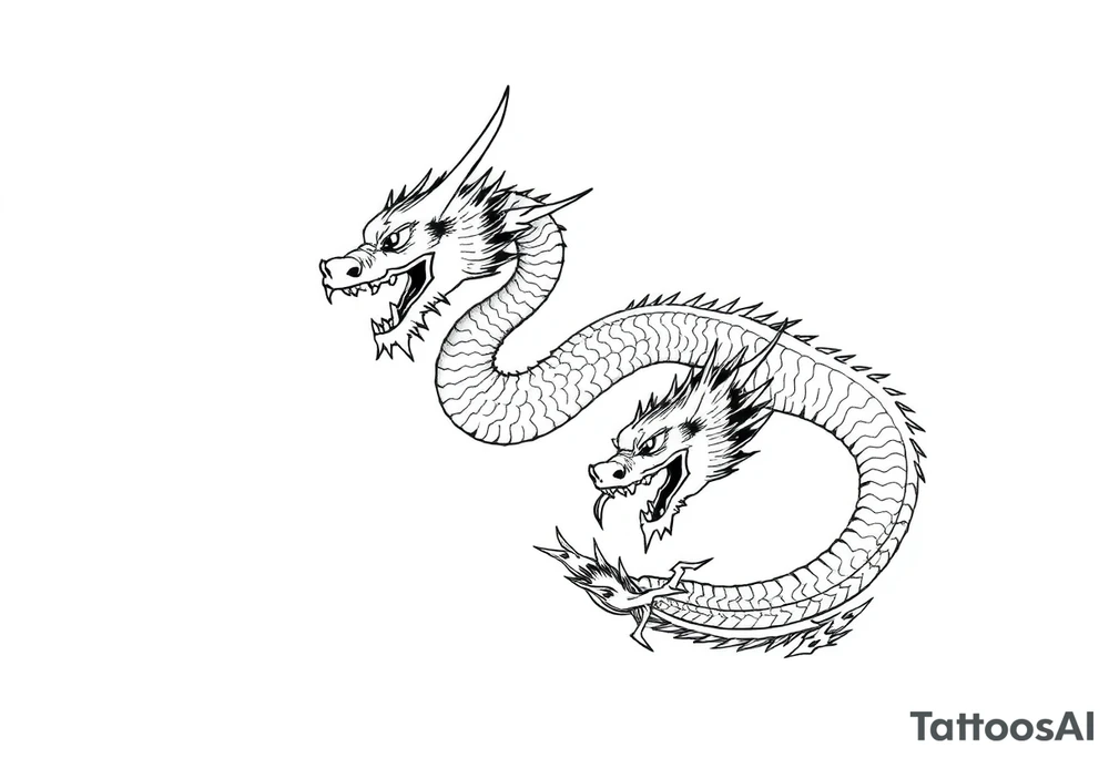 storm clouds and lightning mixed throughout, eastern dragon wrapping around the arm with head at the inside wrist, tattoo idea