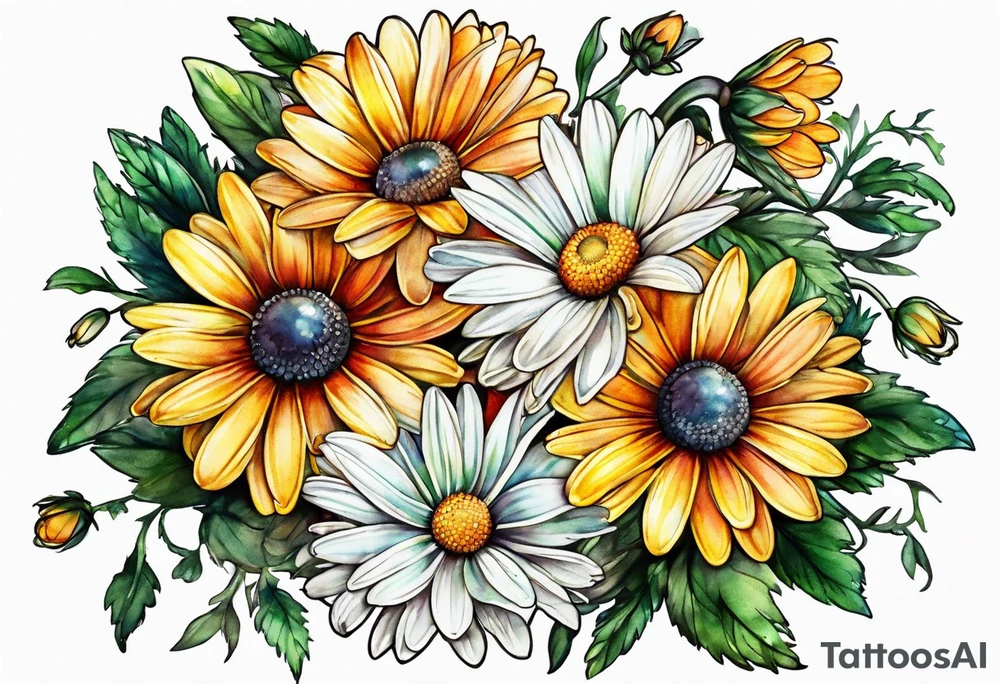 Daisy chain tattoo idea