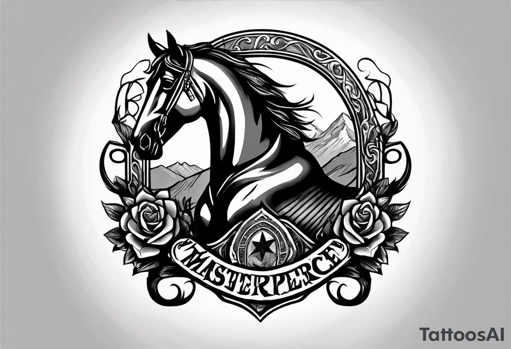 Red Dead redemption horseshoe tattoo idea