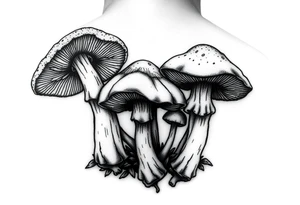 Mushrooms tattoo idea