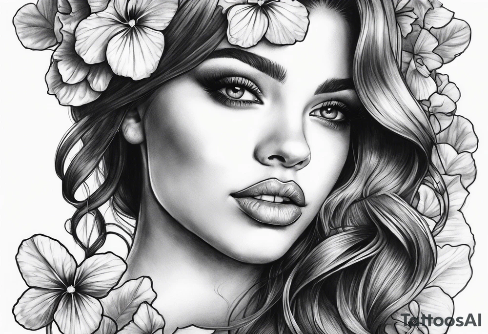 Violets tattoo idea