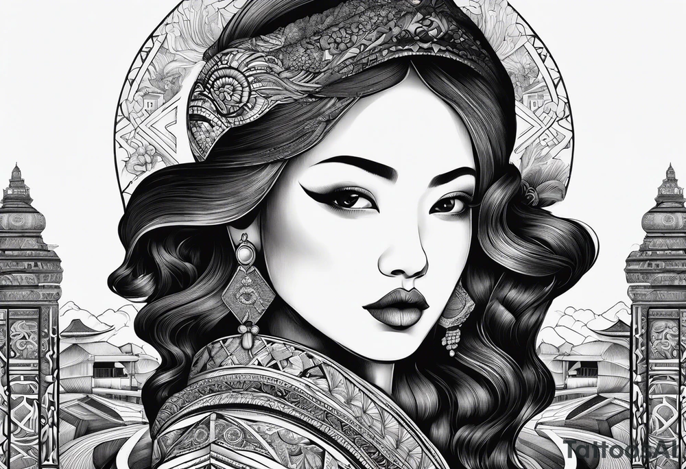 asia, africa, europe tattoo idea