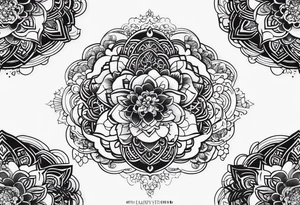 tattoo with names Mina and Han inspired with galaxy tattoo idea