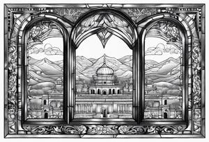 ancient window tattoo idea