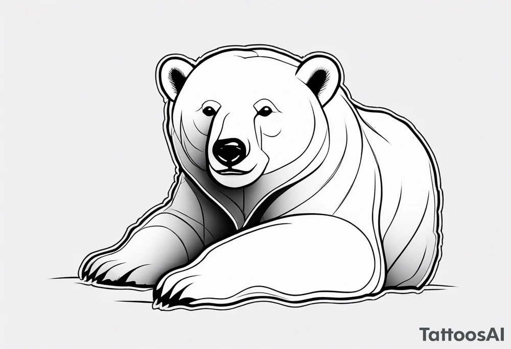 Cuddly Polar Bear tattoo idea