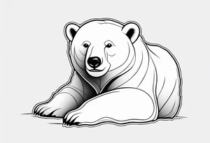 Cuddly Polar Bear tattoo idea