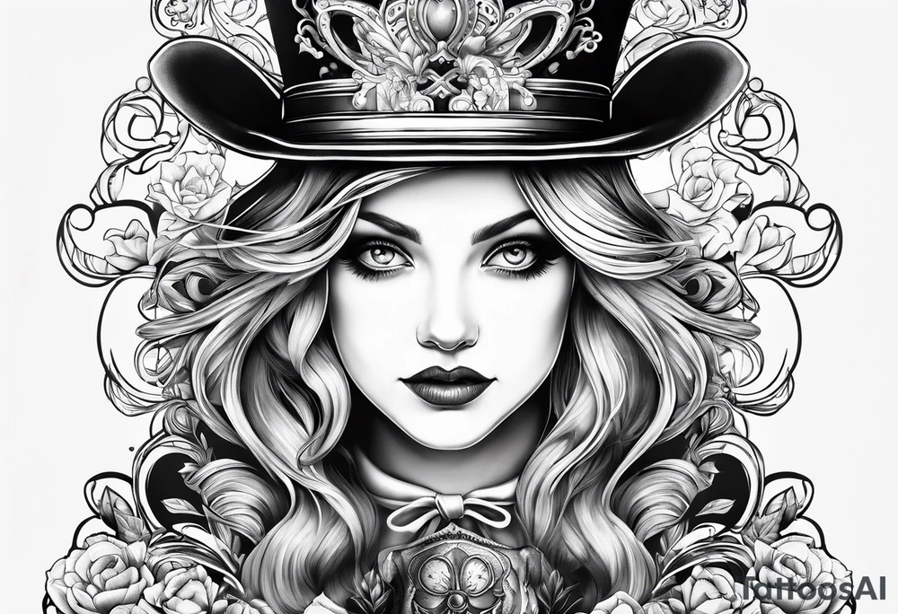 Alice in wonderland tattoo tattoo idea