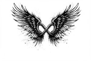 Infinity Loop made of wings tattoo idea