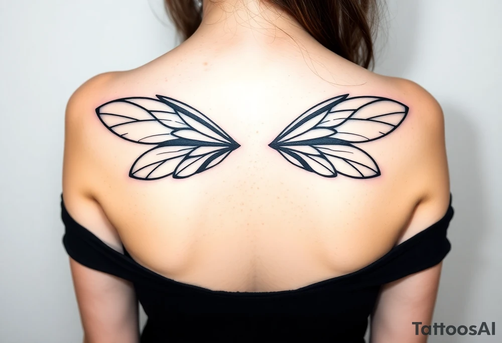 Dark fairy wings tattoo idea