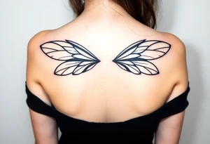 Dark fairy wings tattoo idea