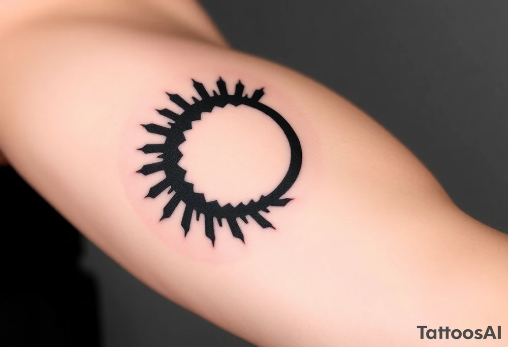 thick Enso circle tattoo idea