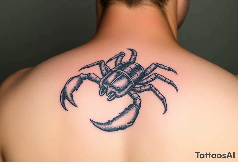 Large black scorpion tattoo idea