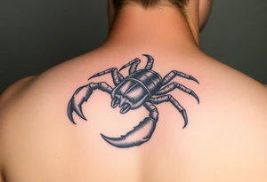 Large black scorpion tattoo idea