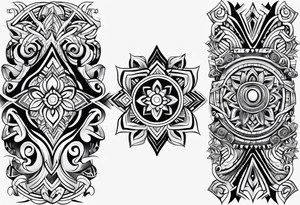 upper arm filipino tribal tattoo idea