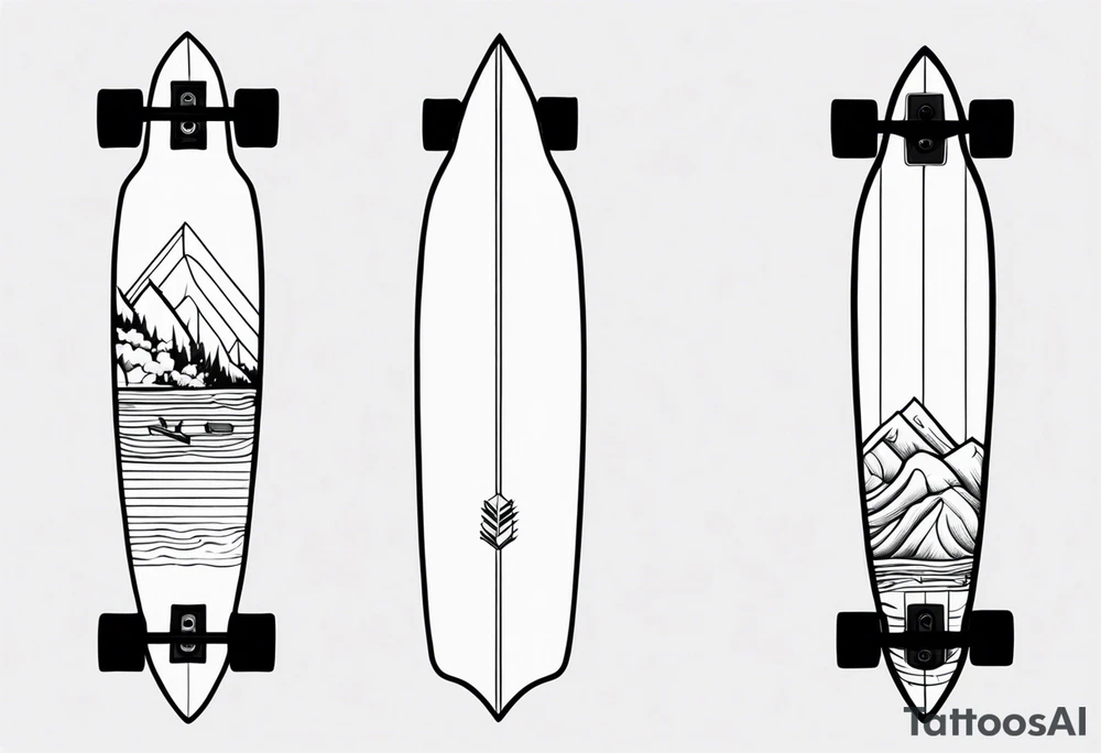 Longboard tattoo idea