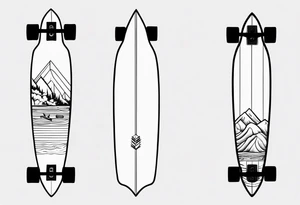 Longboard tattoo idea