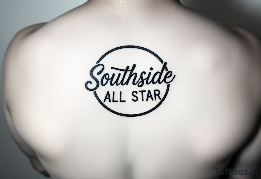 circle with it saying Southside all star inside tattoo idea circle with it saying Southside all star inside tattoo idea